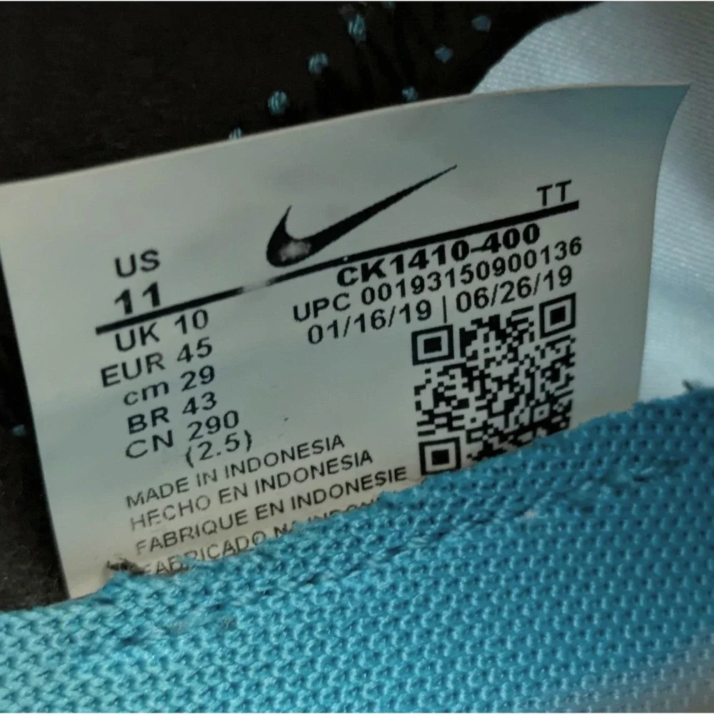 Mens Nike React Element 55 Equinox Blue Comfort Running Shoes CK1410-400 Size 11